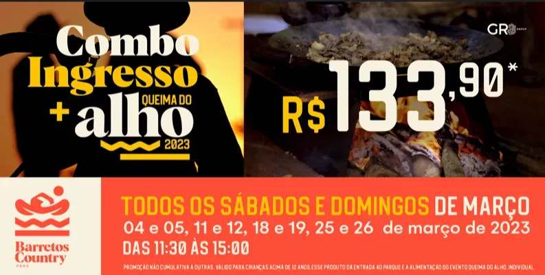 Combo (Ingresso + Queima do Alho)
